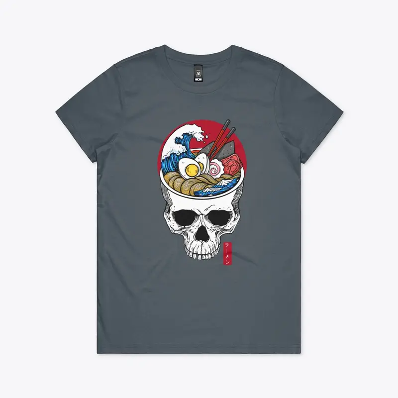 The Wave Ramen Skull Print