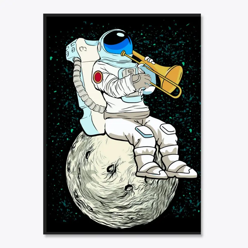 Galactic Trumpeter Astronaut Print