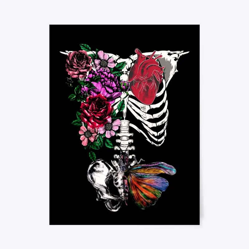 Blooming Life Skeleton Print