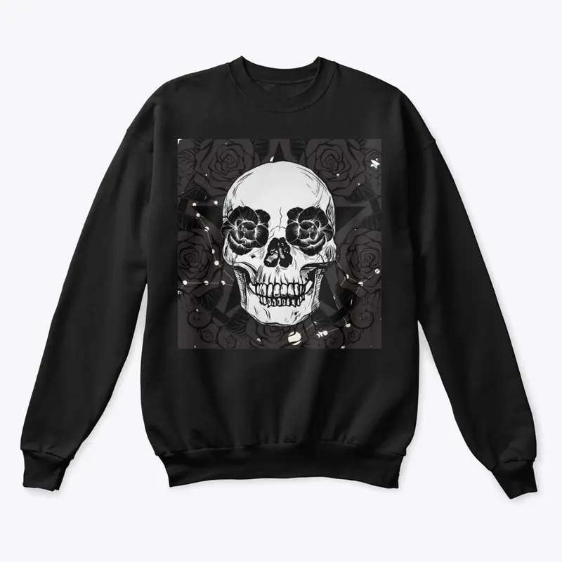 Retro Gothic Skull Print 