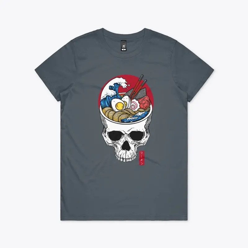 The Wave Ramen Skull Print